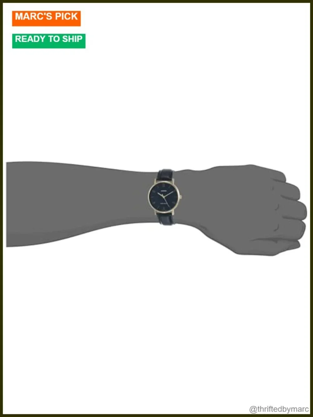 Men's Minimalistic Analog Watch with Leather Band